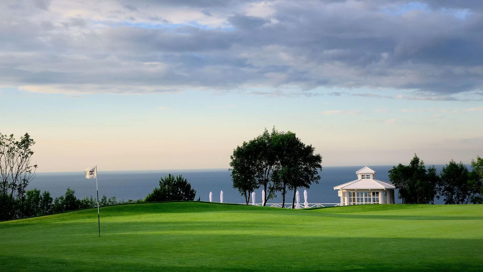 Championship golf course with sea view